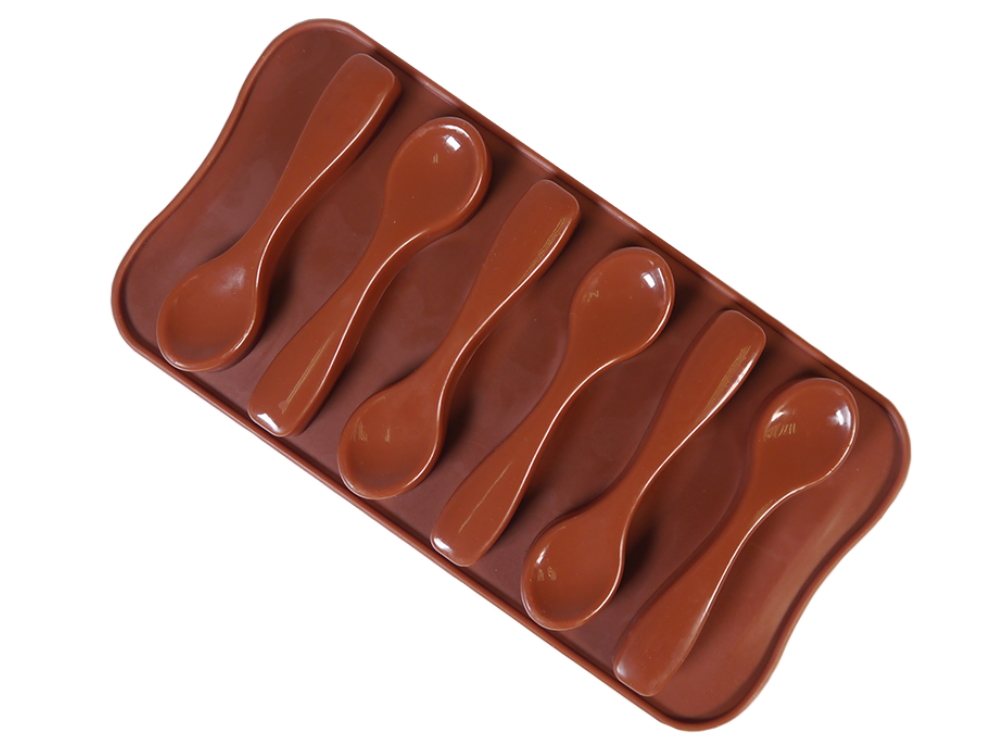 Формы для заливки шоколада. Форма силиконовая для шоколада "ложки" (большая) 20*10 см, 6 ячеек. Силиконовая форма для шоколада "большая плитка 6 ячеек". Формочки для заливки шоколада.